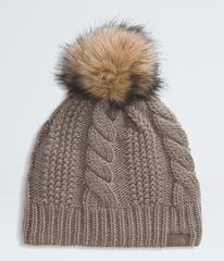 Women’s Oh Mega Fur Pom Lined Beanie Mocha Brown