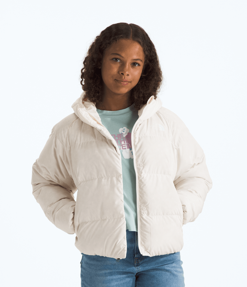 Girls’ North Down Hooded Jacket White Dune