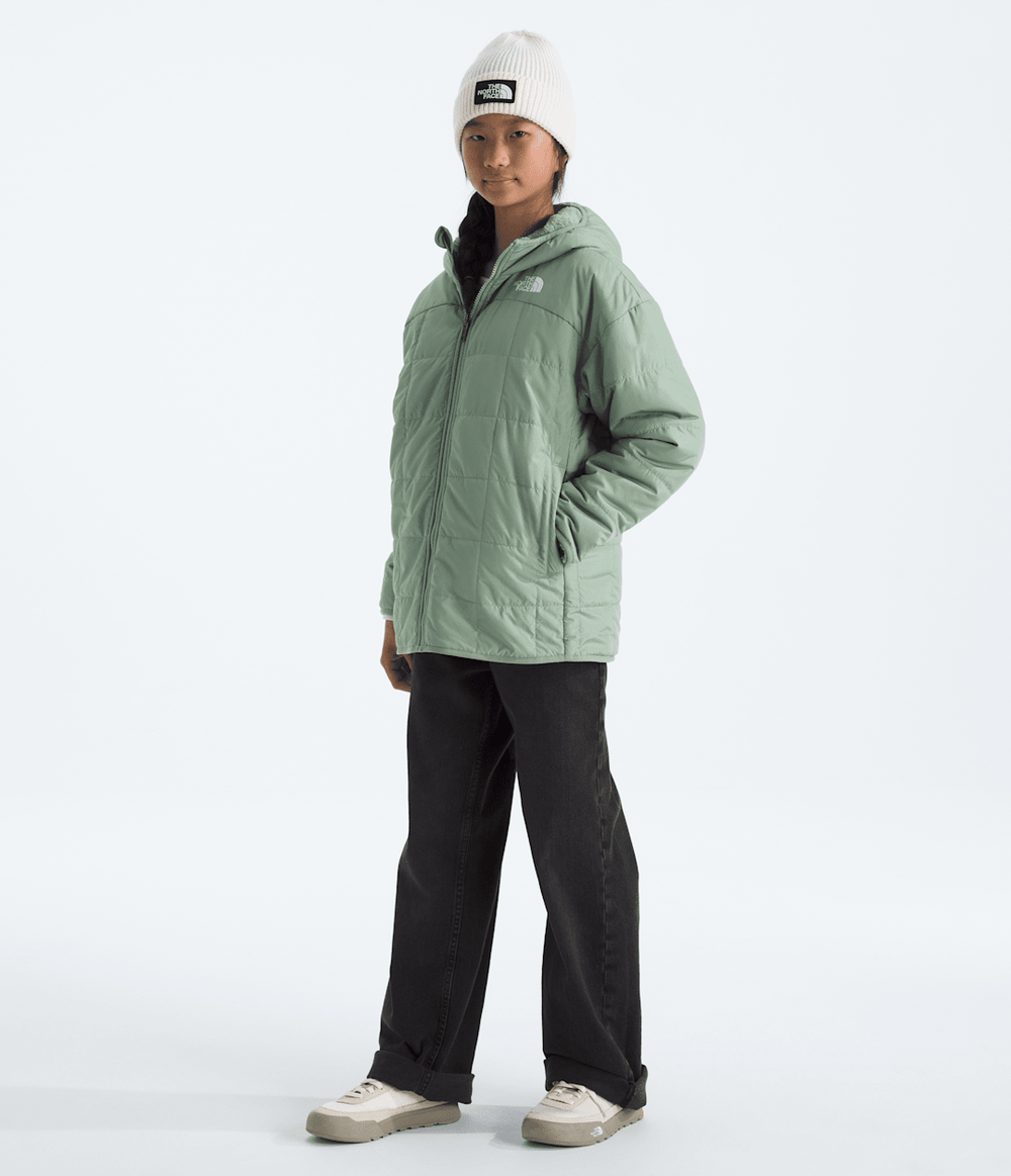 Girls’ Reversible Shasta Short Parka Slate Moss