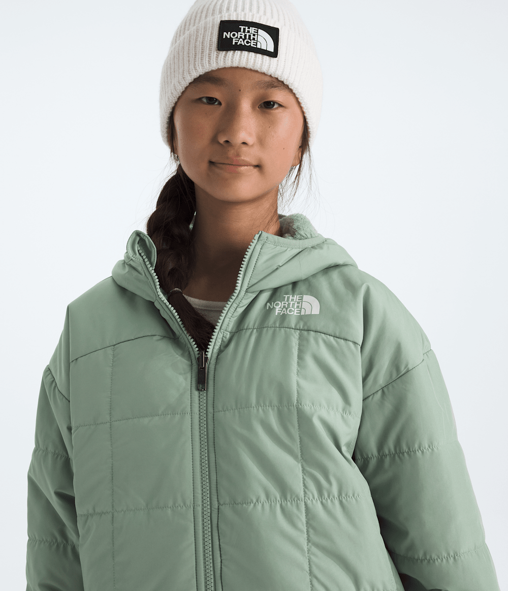 Girls’ Reversible Shasta Short Parka Slate Moss