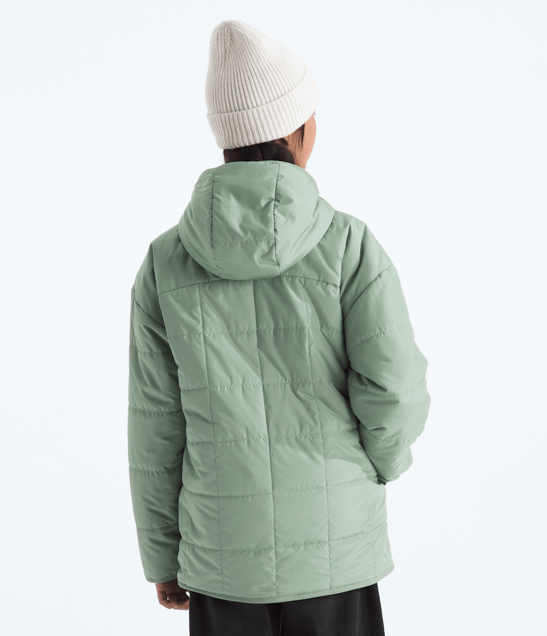 Girls’ Reversible Shasta Short Parka Slate Moss