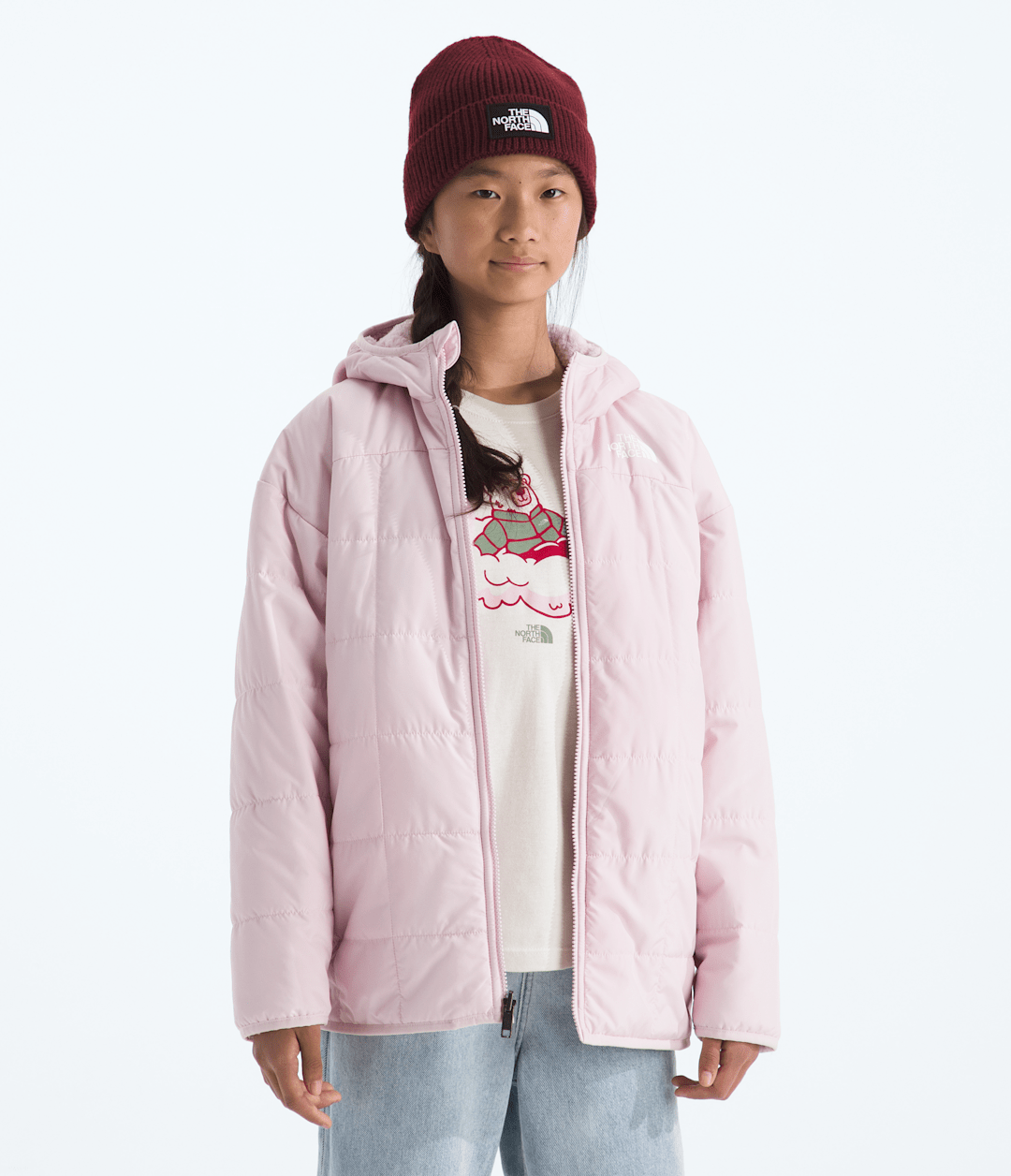 Girls’ Reversible Shasta Short Parka Pale Blossom