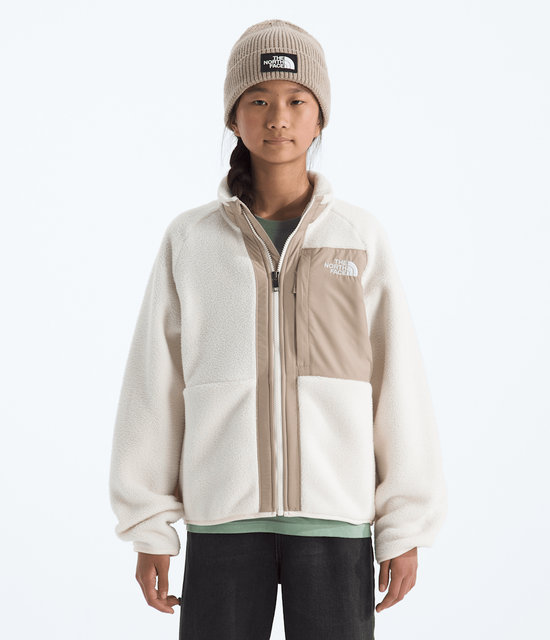 Girls’ Yumiori Full-Zip Jacket White Dune/Mushroom Grey