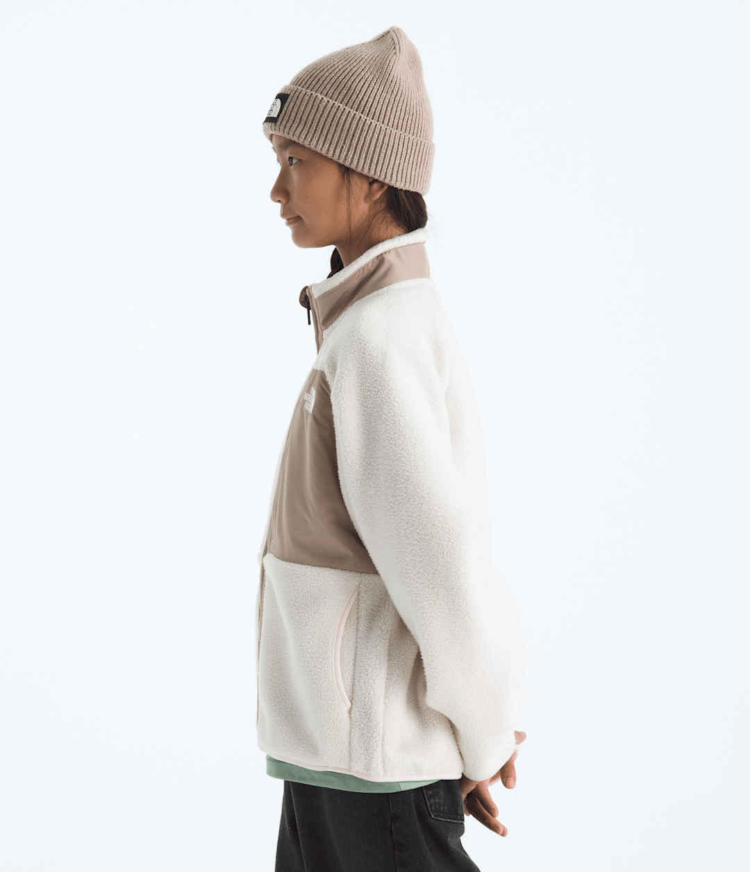 Girls’ Yumiori Full-Zip Jacket White Dune/Mushroom Grey