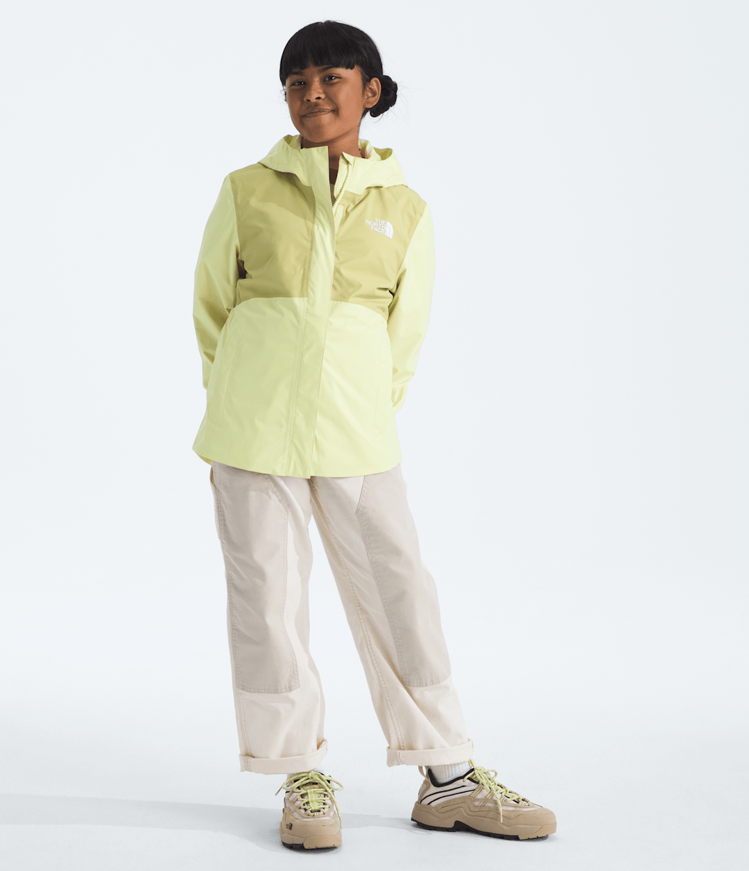 Girls’ Antora Rain Jacket Lemon Mist/Pear