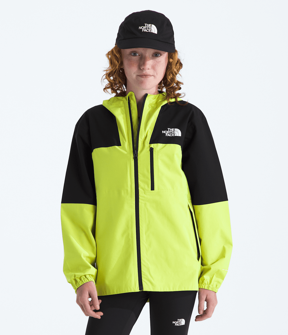 Boys’ & Girls’ Hike Packable Shell Tnf Black-Fizz Lime