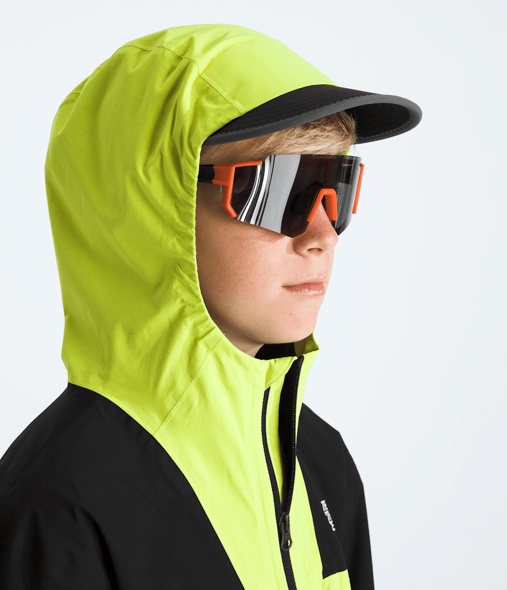 Boys’ & Girls’ Hike Packable Shell Tnf Black-Fizz Lime
