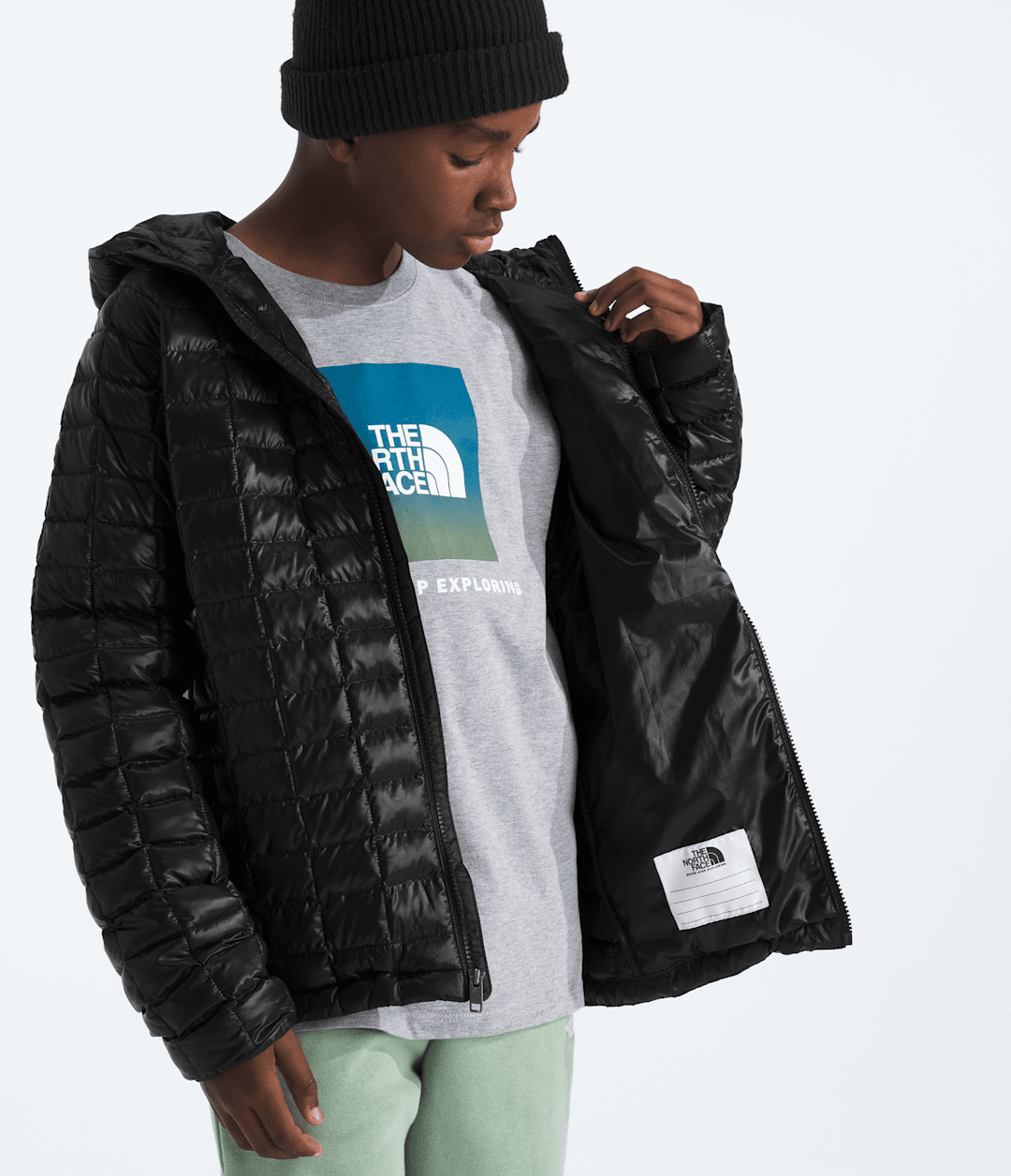 Boys’ & Girls’ THERMOBALL™ Hooded Jacket TNF Black