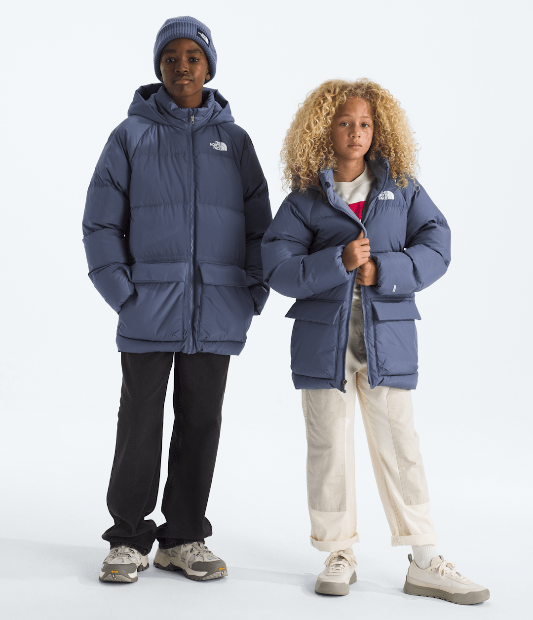 Boys’ & Girls’ North Down Fleece-Lined Short Parka Twilight Galaxy