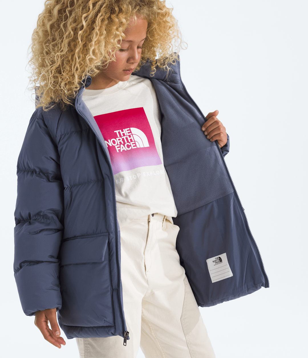 Boys’ & Girls’ North Down Fleece-Lined Short Parka Twilight Galaxy