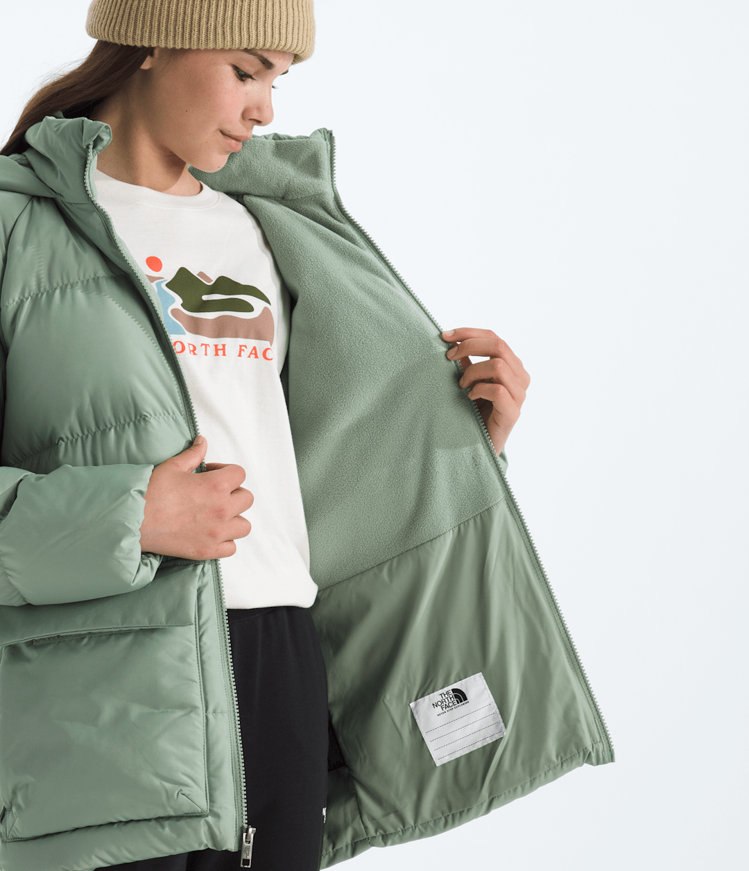 Boys’ & Girls’ North Down Fleece-Lined Short Parka Slate Moss