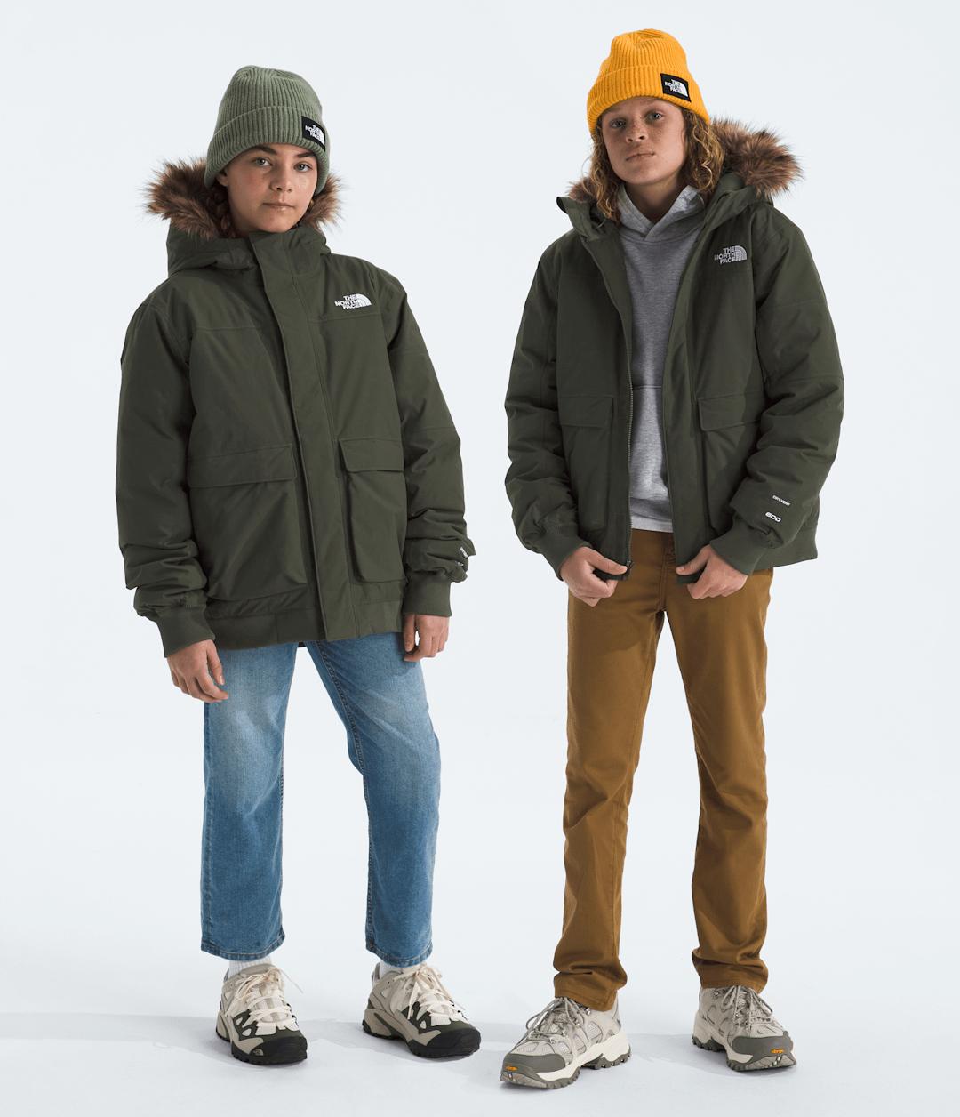 Boys’ & Girls’ McMurdo Hooded Jacket New Taupe Green
