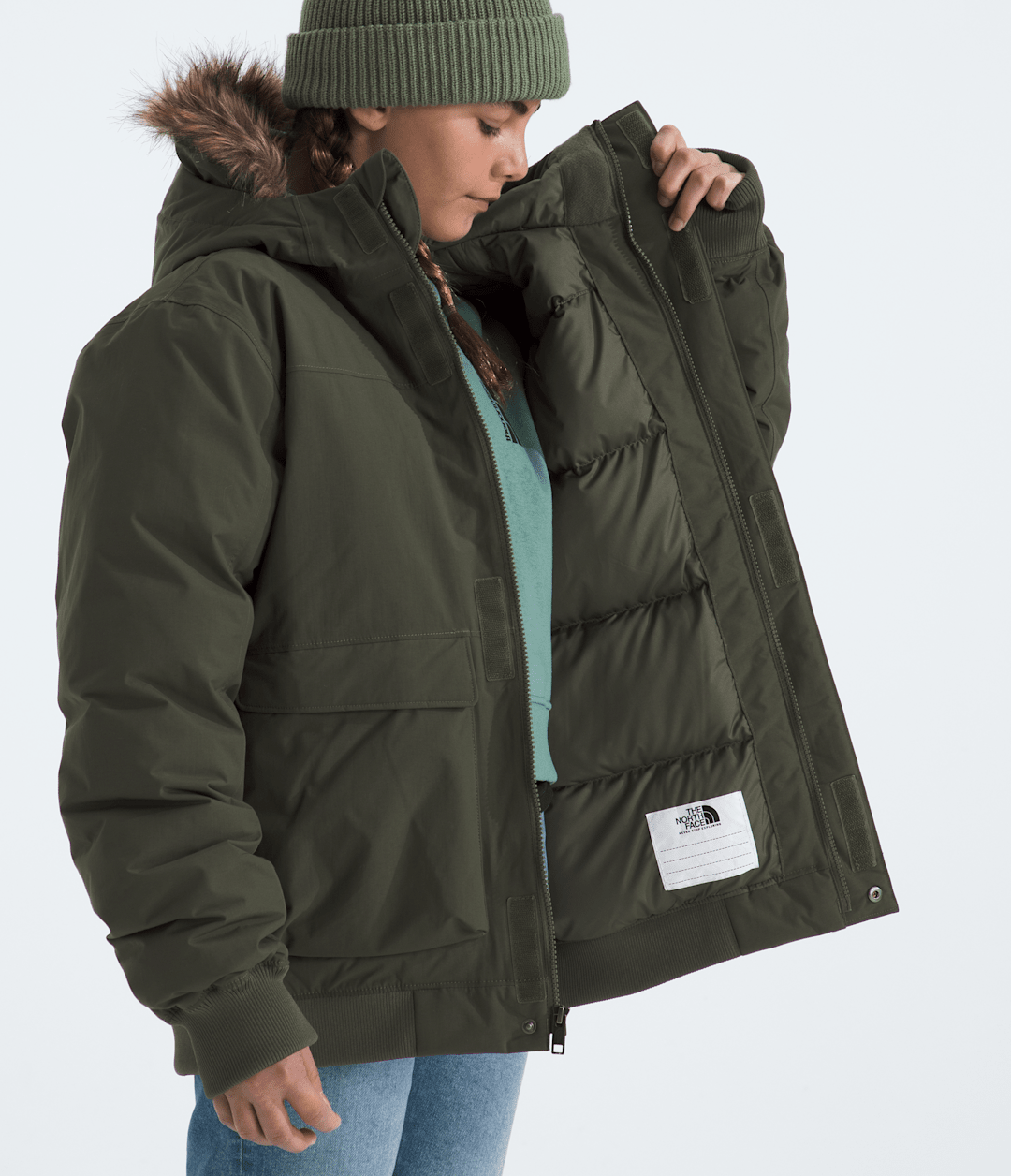 Boys’ & Girls’ McMurdo Hooded Jacket New Taupe Green