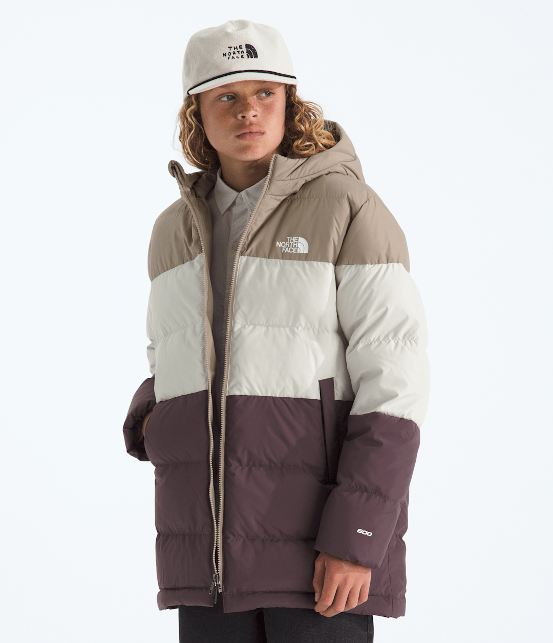 Boys’ & Girls’ Frost Fall Parka Mushroom Grey/White Dune