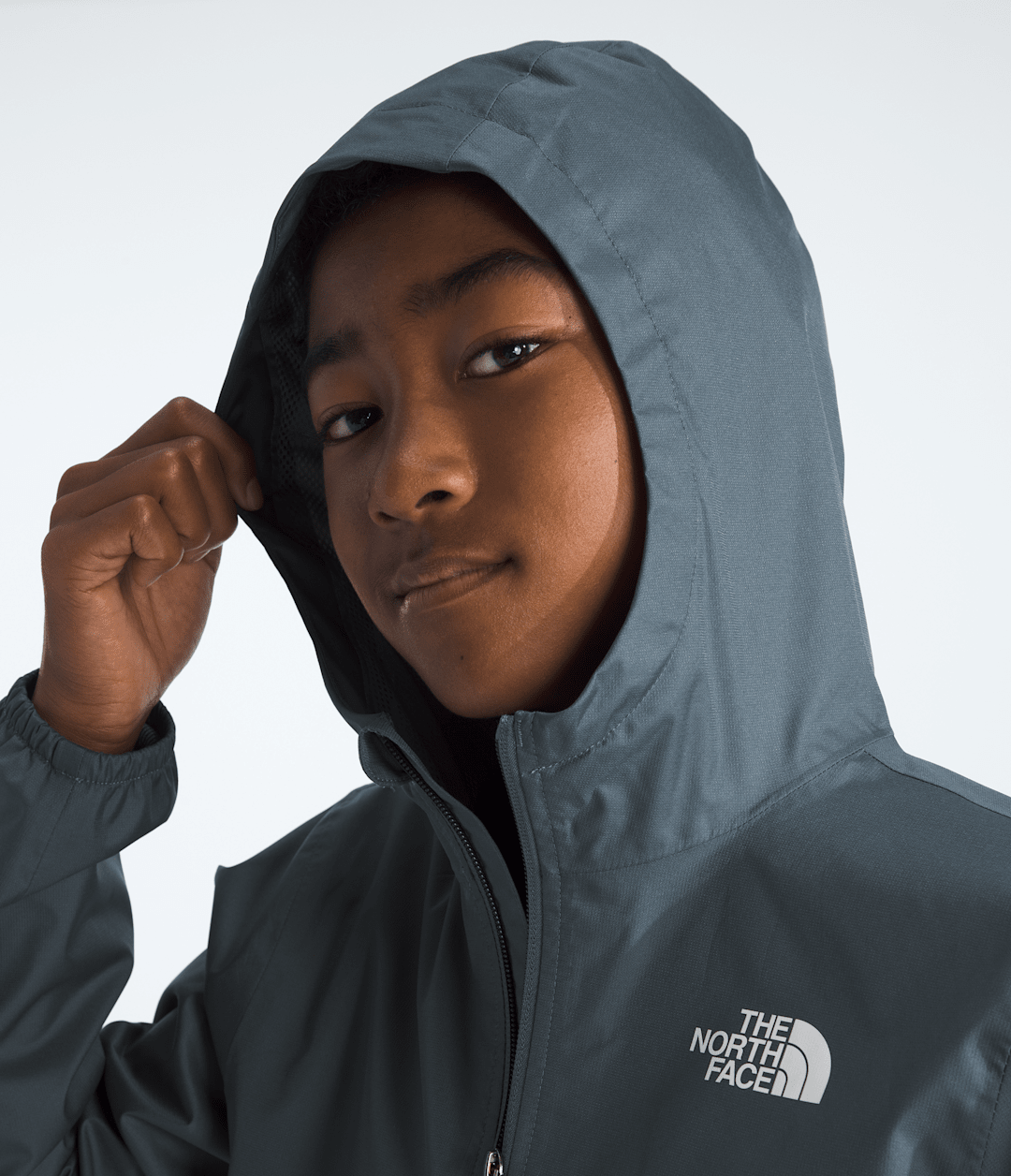 Boys’ & Girls’ Zipline Rain Jacket Granite Grey
