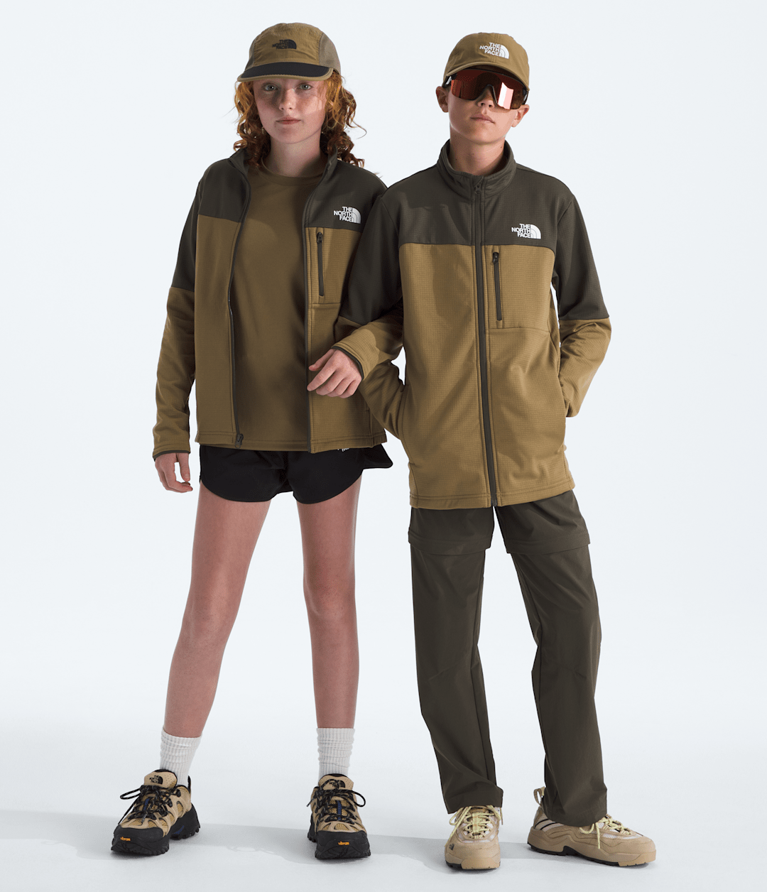 Boys’ & Girls’ Hike Mid Layer Full-Zip New Taupe Green-Cedar
