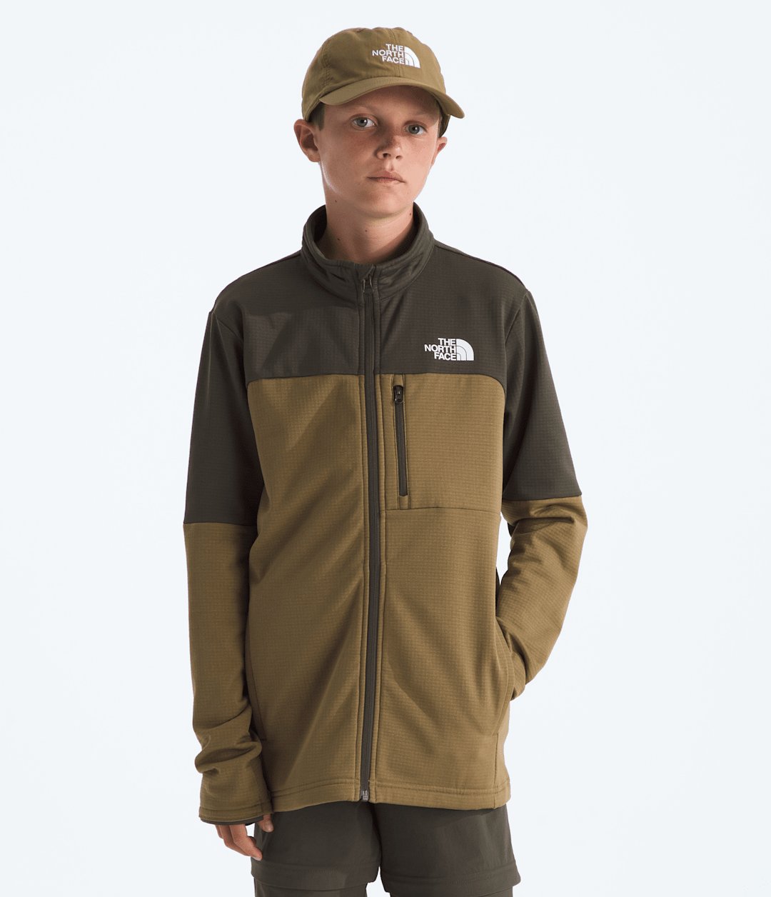 Boys’ & Girls’ Hike Mid Layer Full-Zip New Taupe Green-Cedar