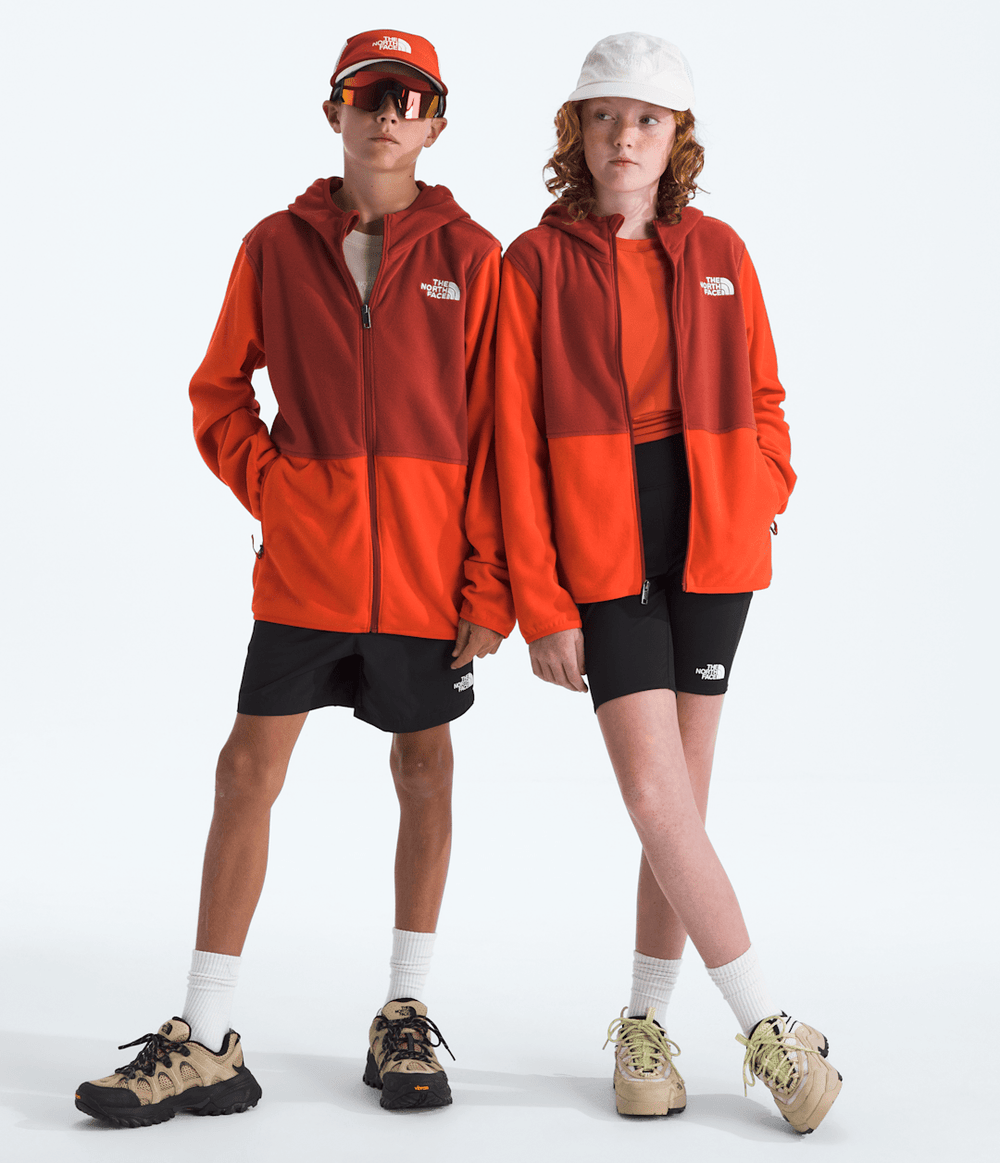 Boys’ & Girls’ Glacier Full-Zip Hoodie Lava Red/Iron Clay