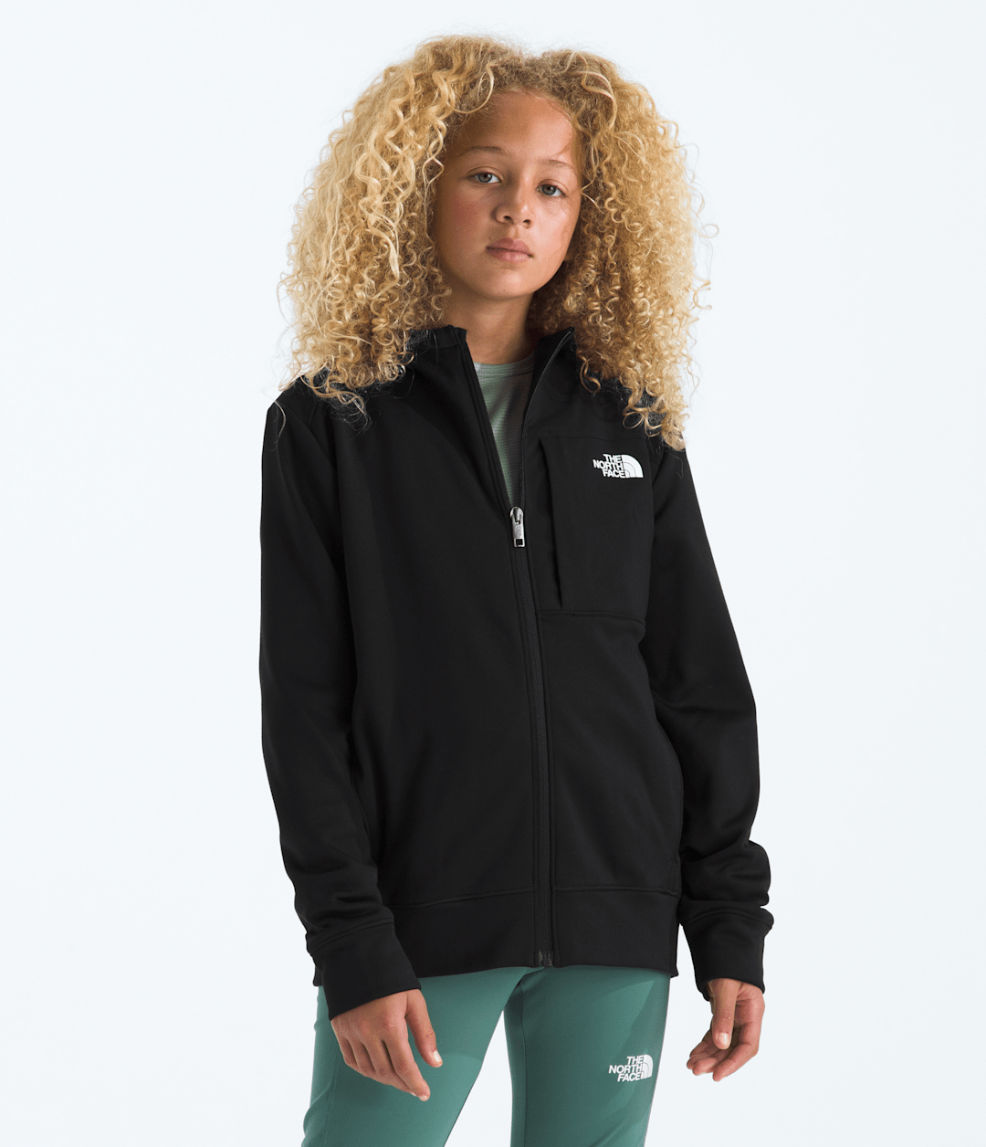 Boys’ & Girls’ TNF™ Performance Fleece Full-Zip Hooded Jacket TNF Black