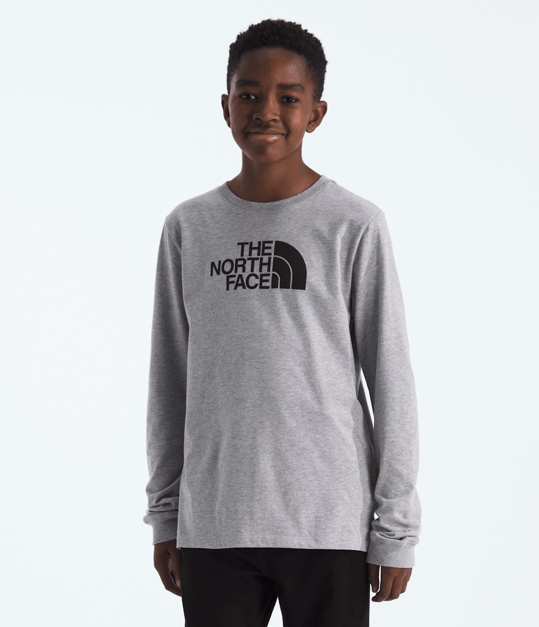 Boys’ & Girls’ Evolution Half Dome Long-Sleeve Tee TNF Pale Grey Heather