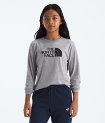 Boys’ & Girls’ Evolution Half Dome Long-Sleeve Tee TNF Pale Grey Heather