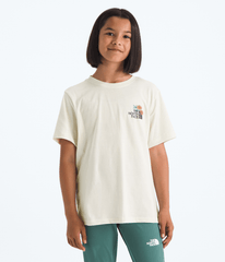 Boys’ & Girls’ Evolution Flora Short-Sleeve Tee—Graphic White Dune