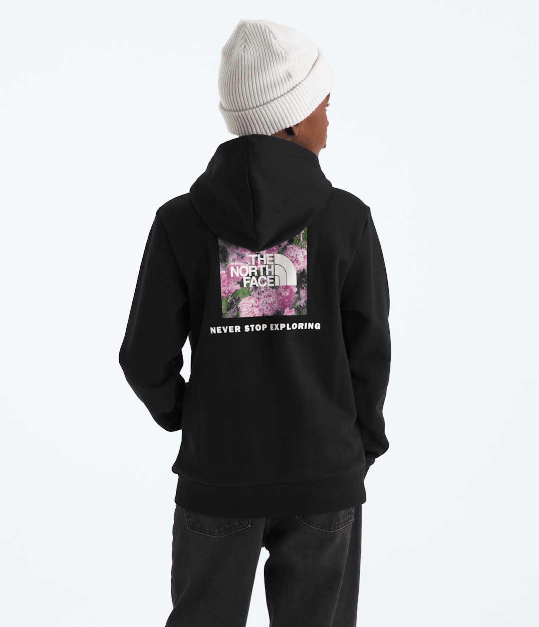 Boys’ & Girls’ Evolution Box NSE Pullover Hoodie—Graphic TNF Black