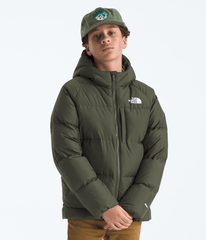Boys’ North Down Hooded Jacket New Taupe Green