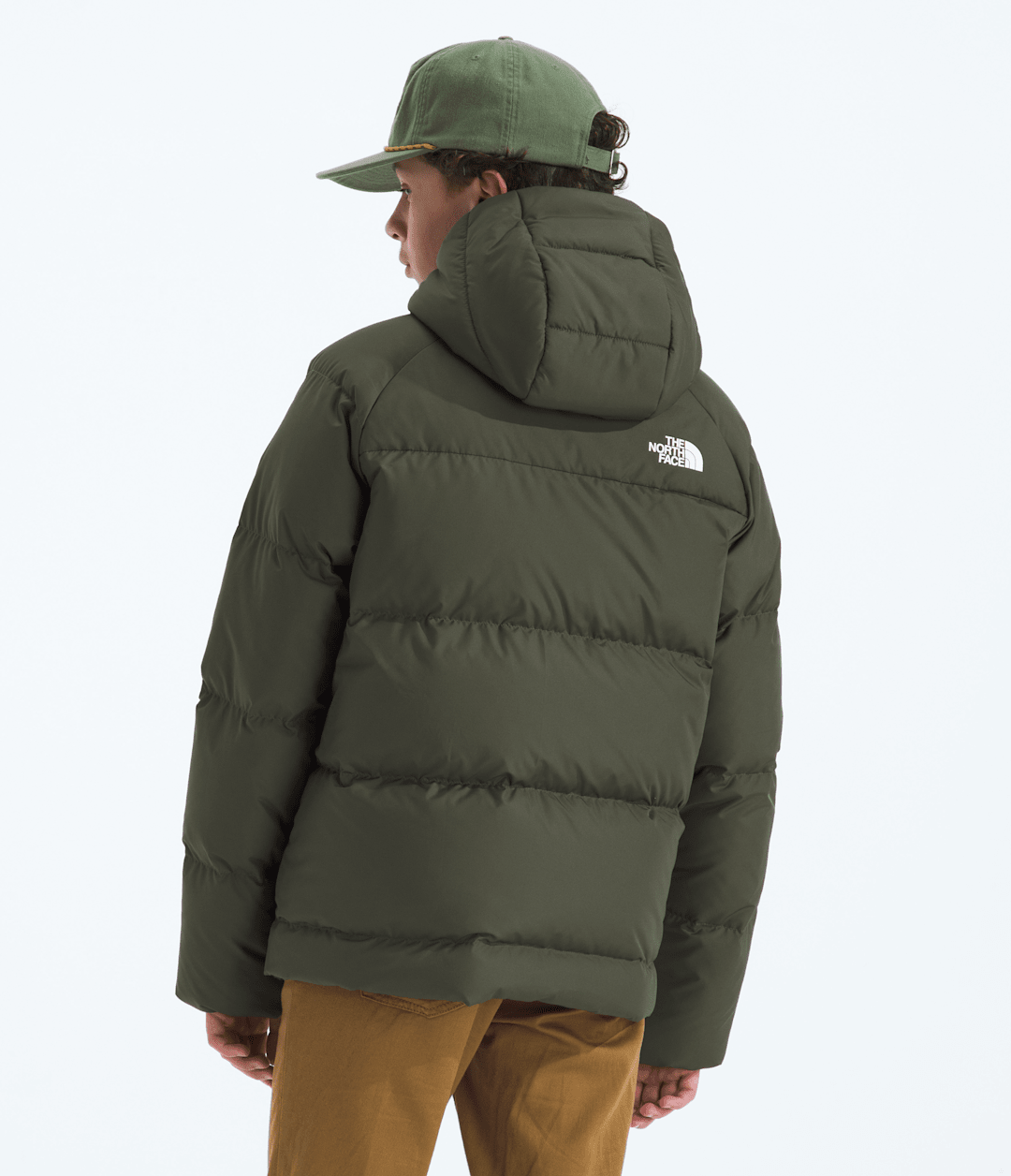 Boys’ North Down Hooded Jacket New Taupe Green