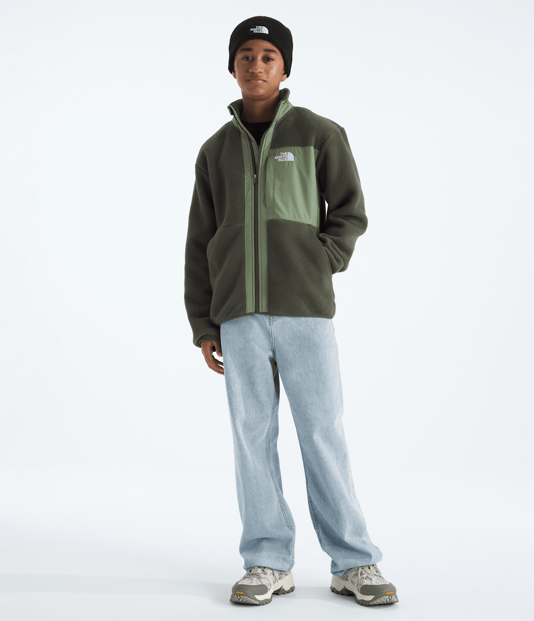 Boys’ Yumiori Full-Zip Jacket New Taupe Green/Bark Mist