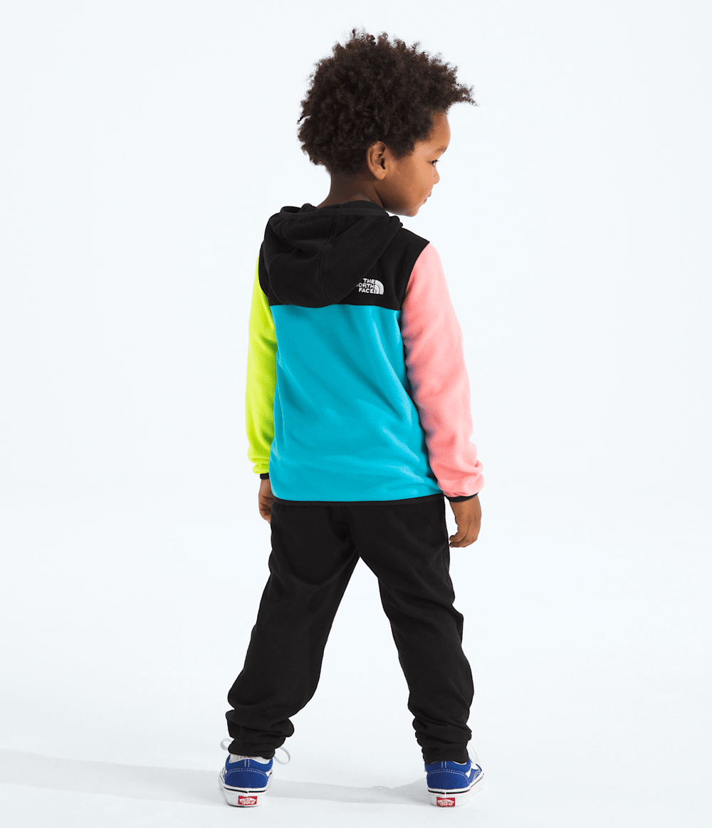 Kids’ Glacier Full-Zip Hoodie Tnf Black-Meridian Blue-Fizz Lime-Coral Crush