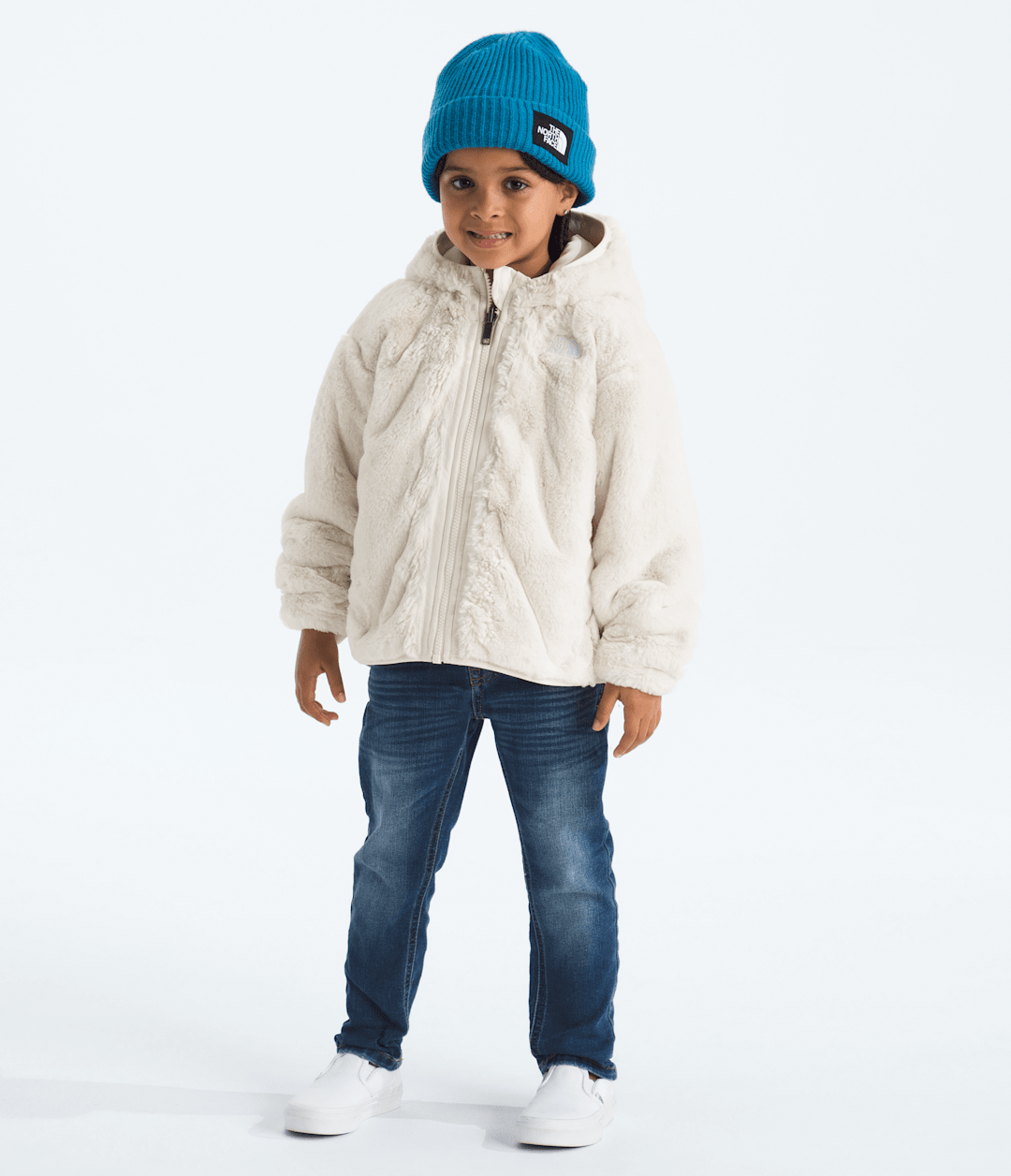 Girls’ Reversible Shasta Full-Zip Hooded Jacket White Dune
