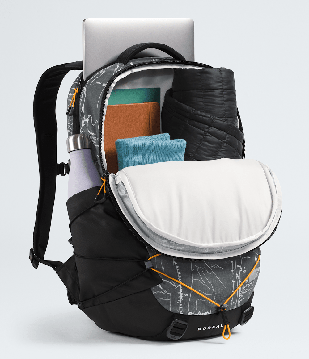 Borealis Backpack Anthracite Grey Conrad Topos Print-Summit Gold