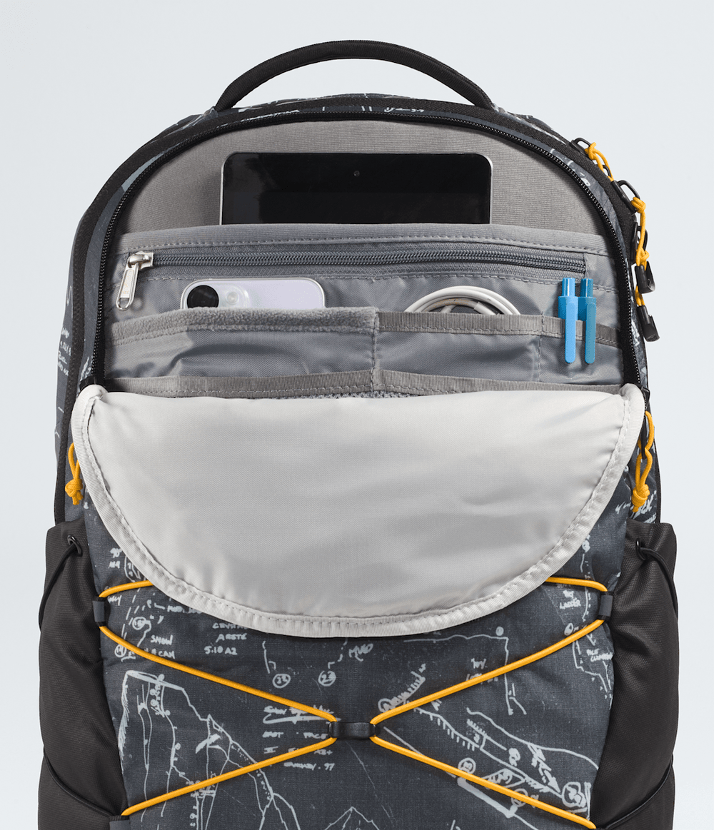 Borealis Backpack Anthracite Grey Conrad Topos Print-Summit Gold