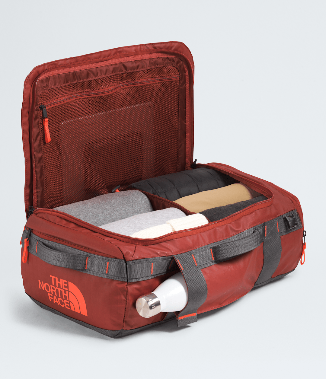 Base Camp Voyager Duffel—32L Iron Clay-Anthracite Grey-Lava Red