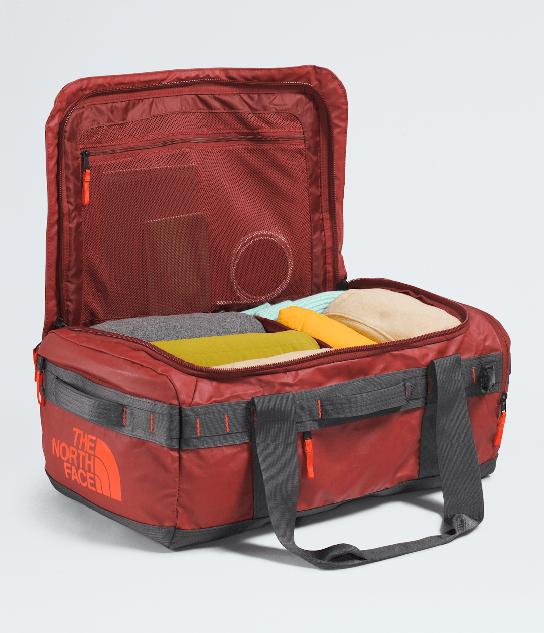 Base Camp Voyager Duffel—42L Iron Clay-Anthracite Grey-Lava Red